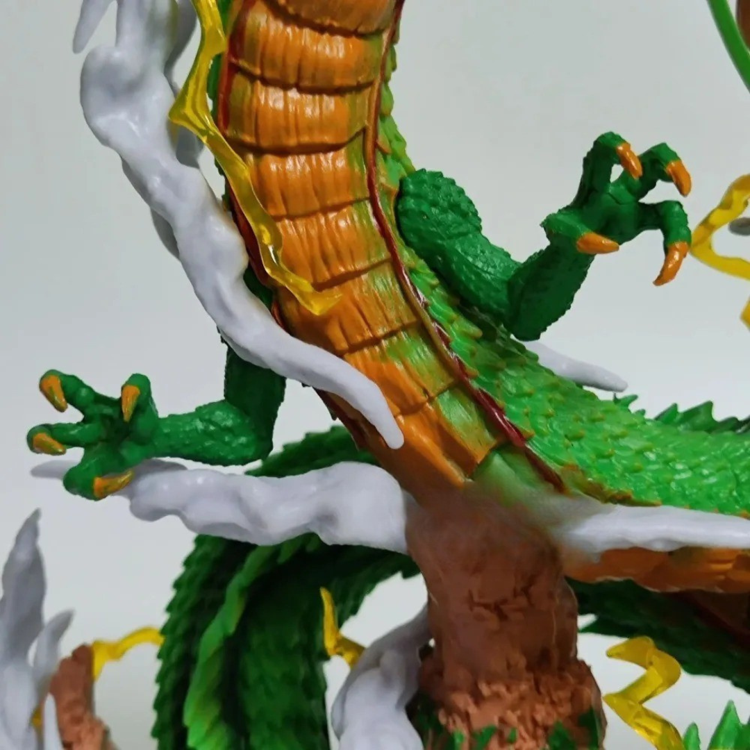 Action Figure Shenlong com Goku 23cm – Dragon Ball Z Estátua PVC Anime Colecionável Premium | Bankai Boss