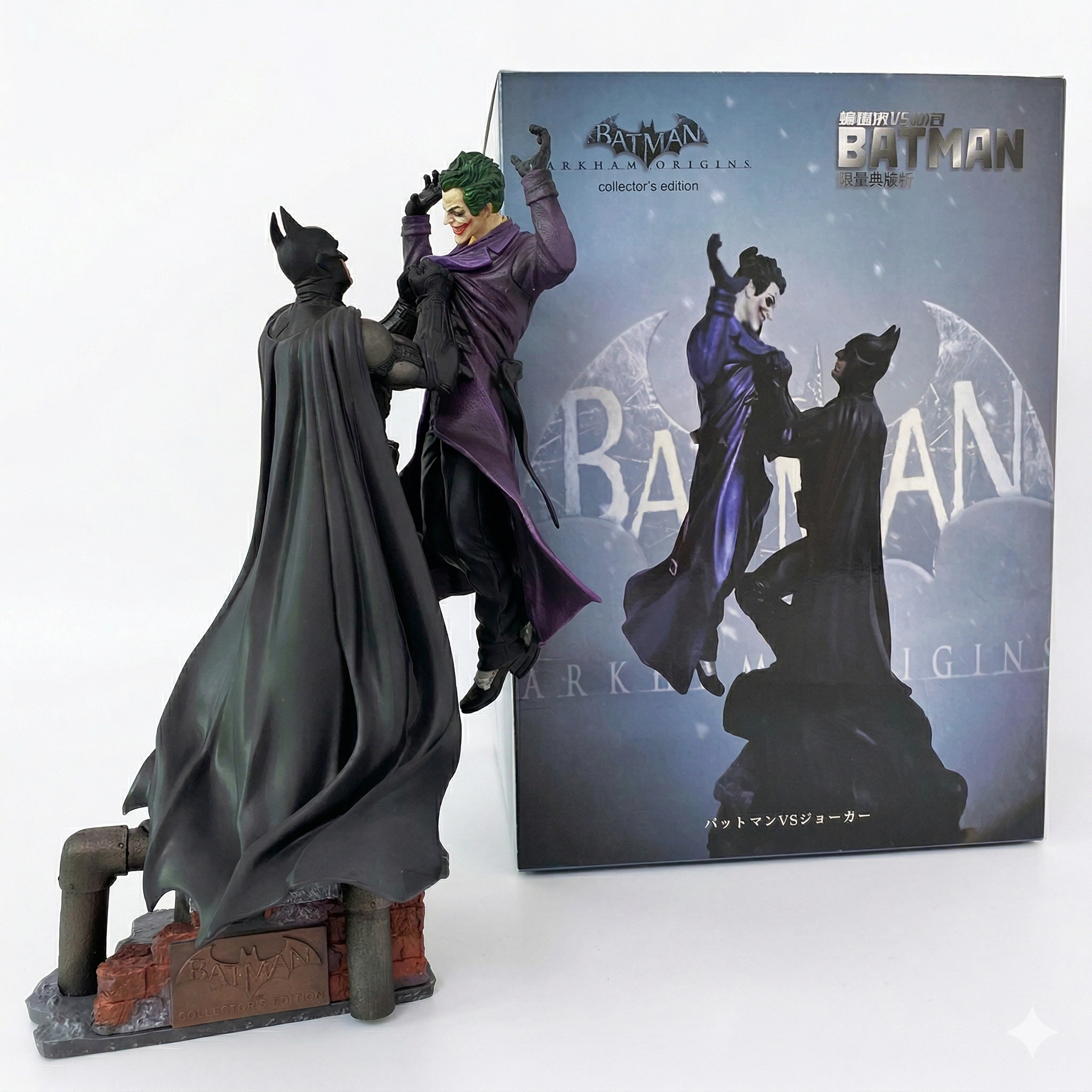 Action Figure Batman vs Coringa 28cm – Arkham Estátua PVC com Base Grande Colecionável DC | Bankai Boss