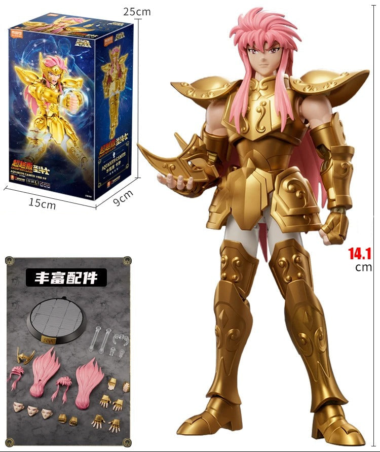 Action Figures Saint Seiya Gold Class – Shiryu de Dragão, Shura de Capricórnio e Máscara da Morte 20cm PVC Colecionável | Bankai Boss