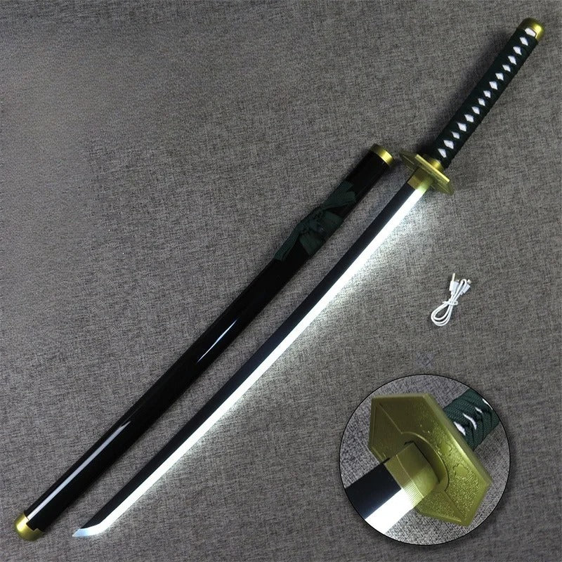Katana Ichigo com LED – Espada Bleach Cosplay Luminosa Anime PVC Colecionável Decorativo | Bankai Boss