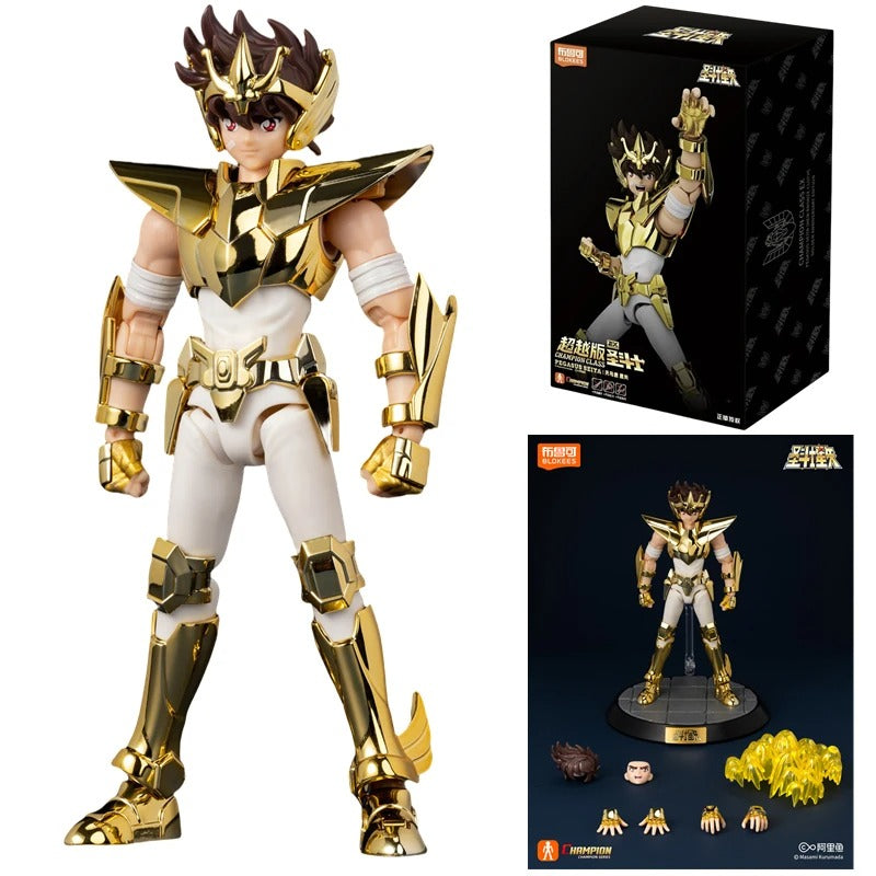 Action Figures Saint Seiya Gold Class – Shiryu de Dragão, Shura de Capricórnio e Máscara da Morte 20cm PVC Colecionável | Bankai Boss