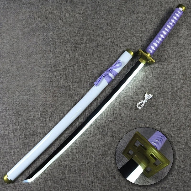 Katana Ichigo com LED – Espada Bleach Cosplay Luminosa Anime PVC Colecionável Decorativo | Bankai Boss