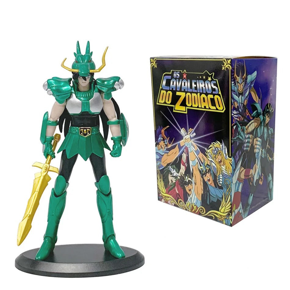 Action Figures Cavaleiros do Zodíaco 19cm – Seiya, Ikki, Hyoga e Shiryu Armadura PVC Colecionável | Saint Seiya | Bankai Boss