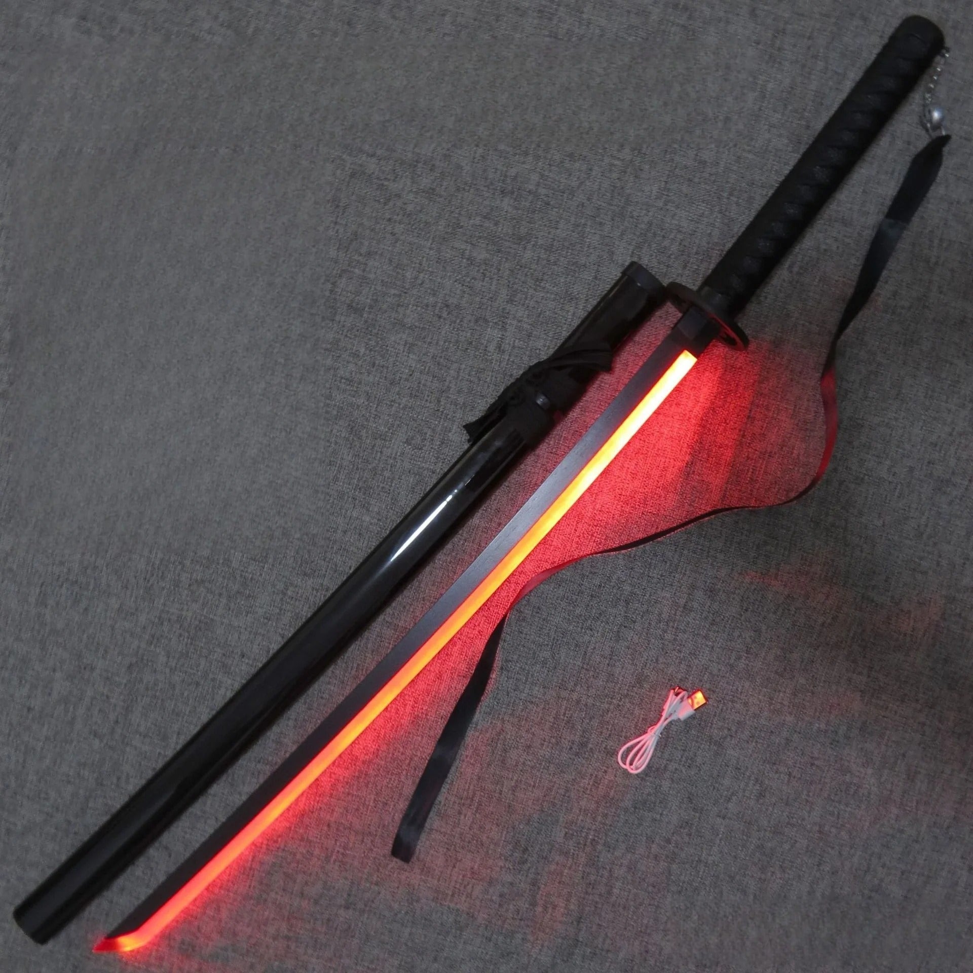 Katana Ichigo com LED – Espada Bleach Cosplay Luminosa Anime PVC Colecionável Decorativo | Bankai Boss