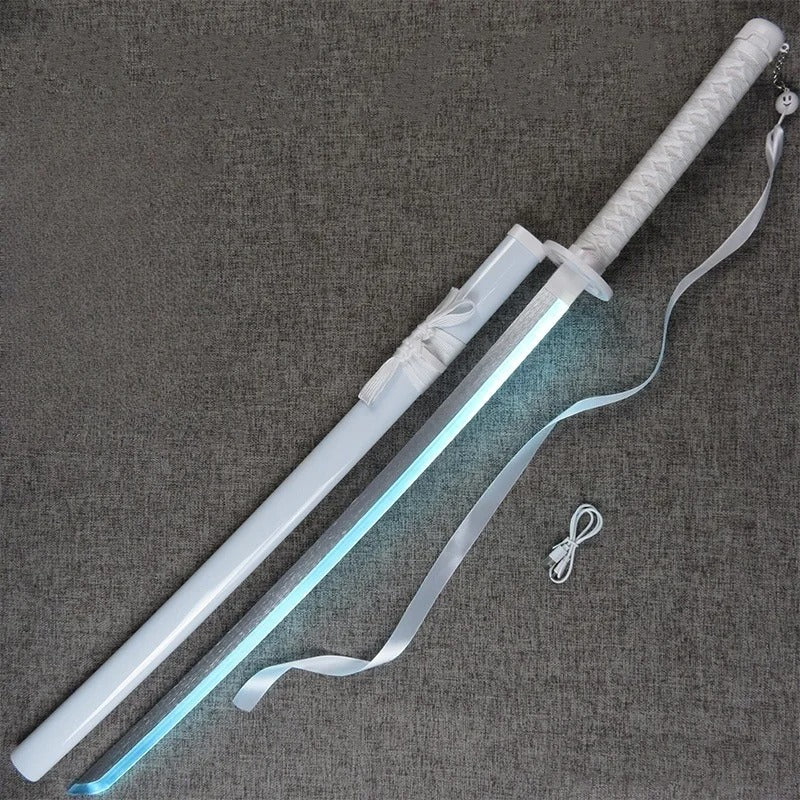 Katana Ichigo com LED – Espada Bleach Cosplay Luminosa Anime PVC Colecionável Decorativo | Bankai Boss