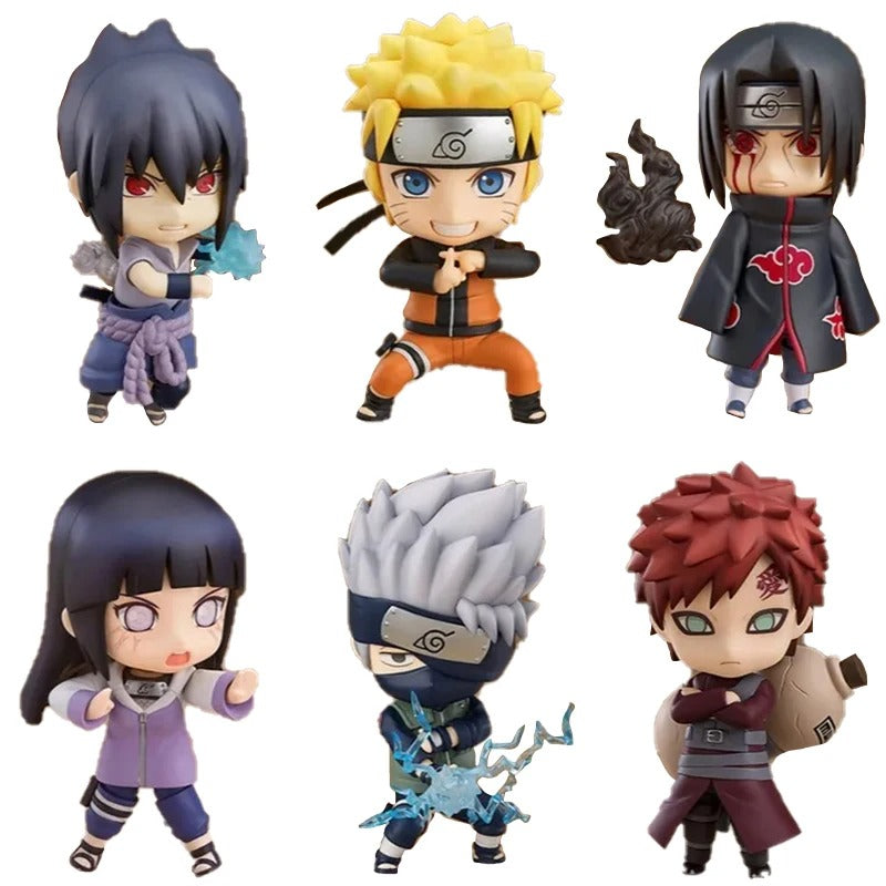 Action Figures Naruto 10cm – Sasuke, Itachi, Kakashi, Obito, Sakura e Madara PVC Colecionável Anime | Bankai Boss