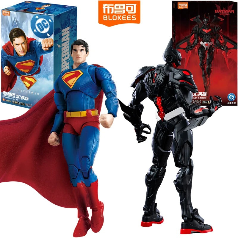 Action Figures Superman & Batman Beyond 2025 BLOKEES – DC Comics Montável Colecionável Anime/Quadrinhos | Bankai Boss