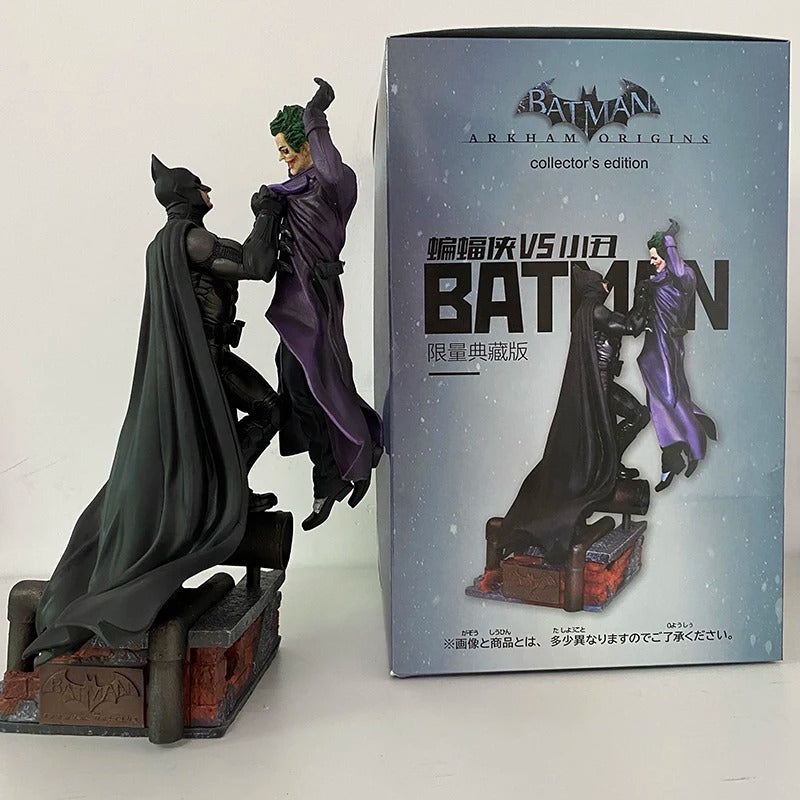 Action Figure Batman vs Coringa 28cm – Arkham Estátua PVC com Base Grande Colecionável DC | Bankai Boss