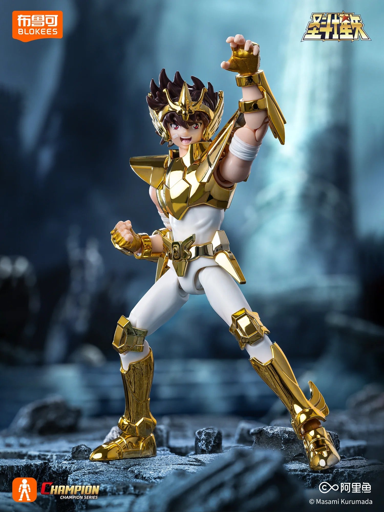 Action Figures Saint Seiya Gold Class – Shiryu de Dragão, Shura de Capricórnio e Máscara da Morte 20cm PVC Colecionável | Bankai Boss
