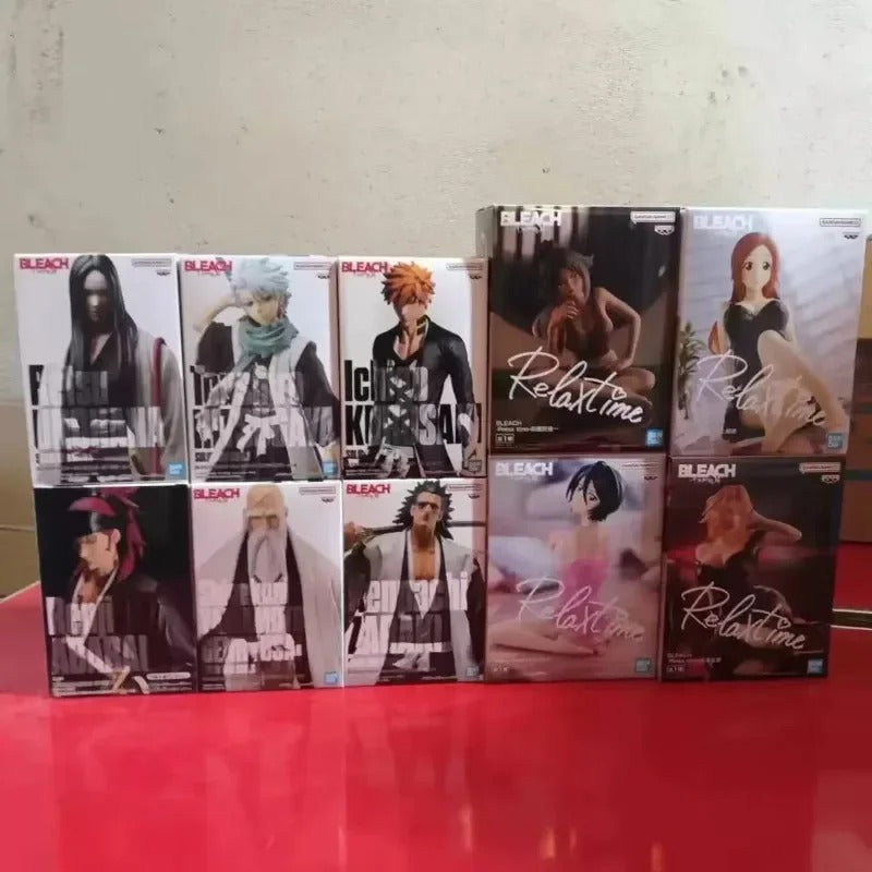 Action Figures Bleach Solid & Souls 11–17cm – Renji, Kenpachi, Unohana e Orihime PVC Original Bandai | Bankai Boss