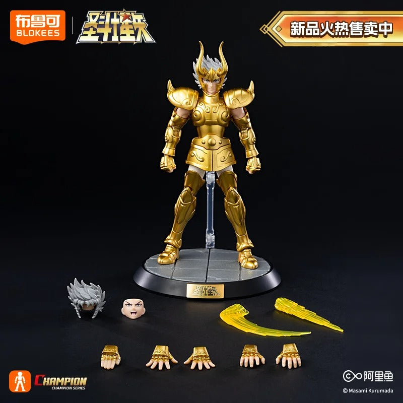 Action Figures Saint Seiya Gold Class – Shiryu de Dragão, Shura de Capricórnio e Máscara da Morte 20cm PVC Colecionável | Bankai Boss