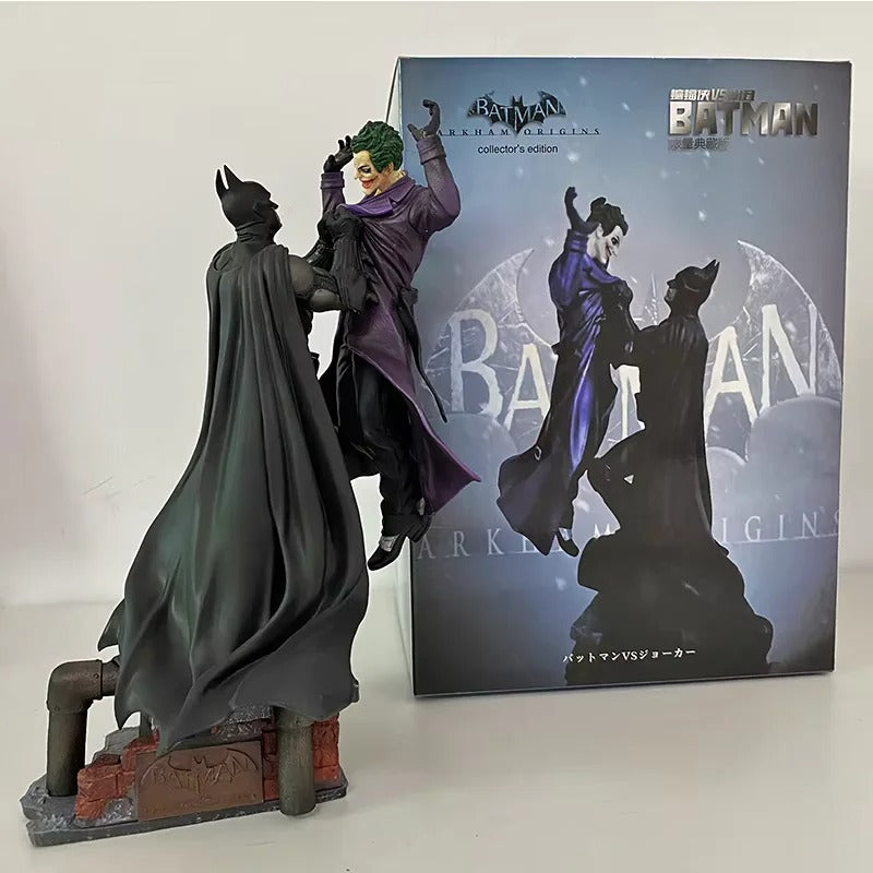 Action Figure Batman vs Coringa 28cm – Arkham Estátua PVC com Base Grande Colecionável DC | Bankai Boss