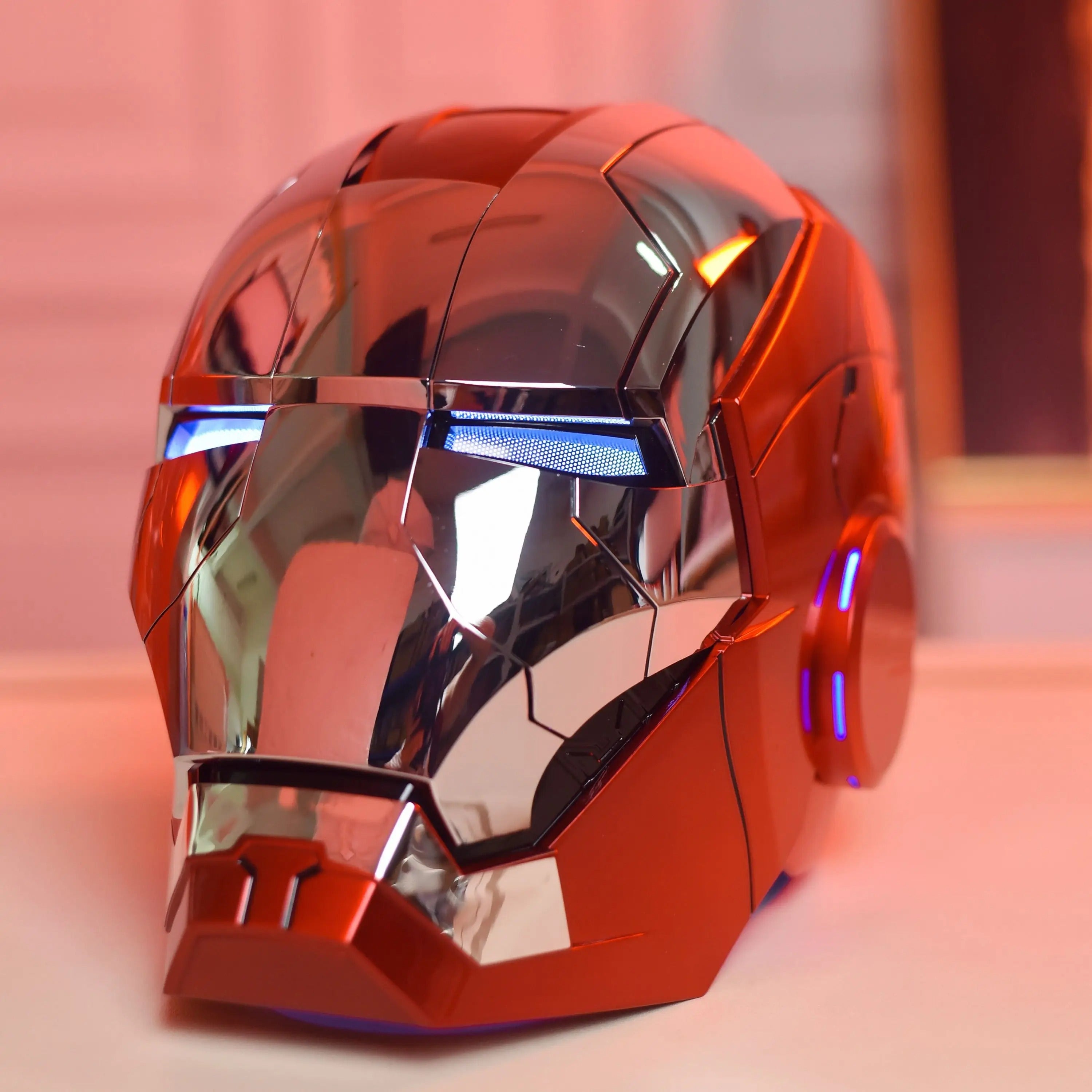 Capacete Homem de Ferro MK5 1:1 com Controle de Voz e LED – Máscara Wearable Iron Man Cosplay Eletrônico | Bankai Boss