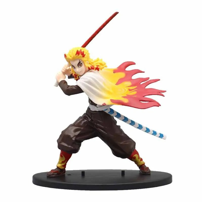 Action Figures Demon Slayer 20cm – Tanjiro, Zenitsu e Kyojuro Rengoku PVC Colecionável Anime | Bankai Boss
