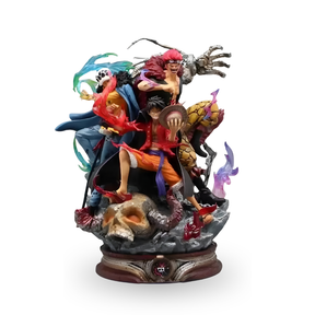 Action Figures One Piece 22cm – Luffy, Trafalgar Law e Eustass Kid PVC Colecionável Anime | Bankai Boss