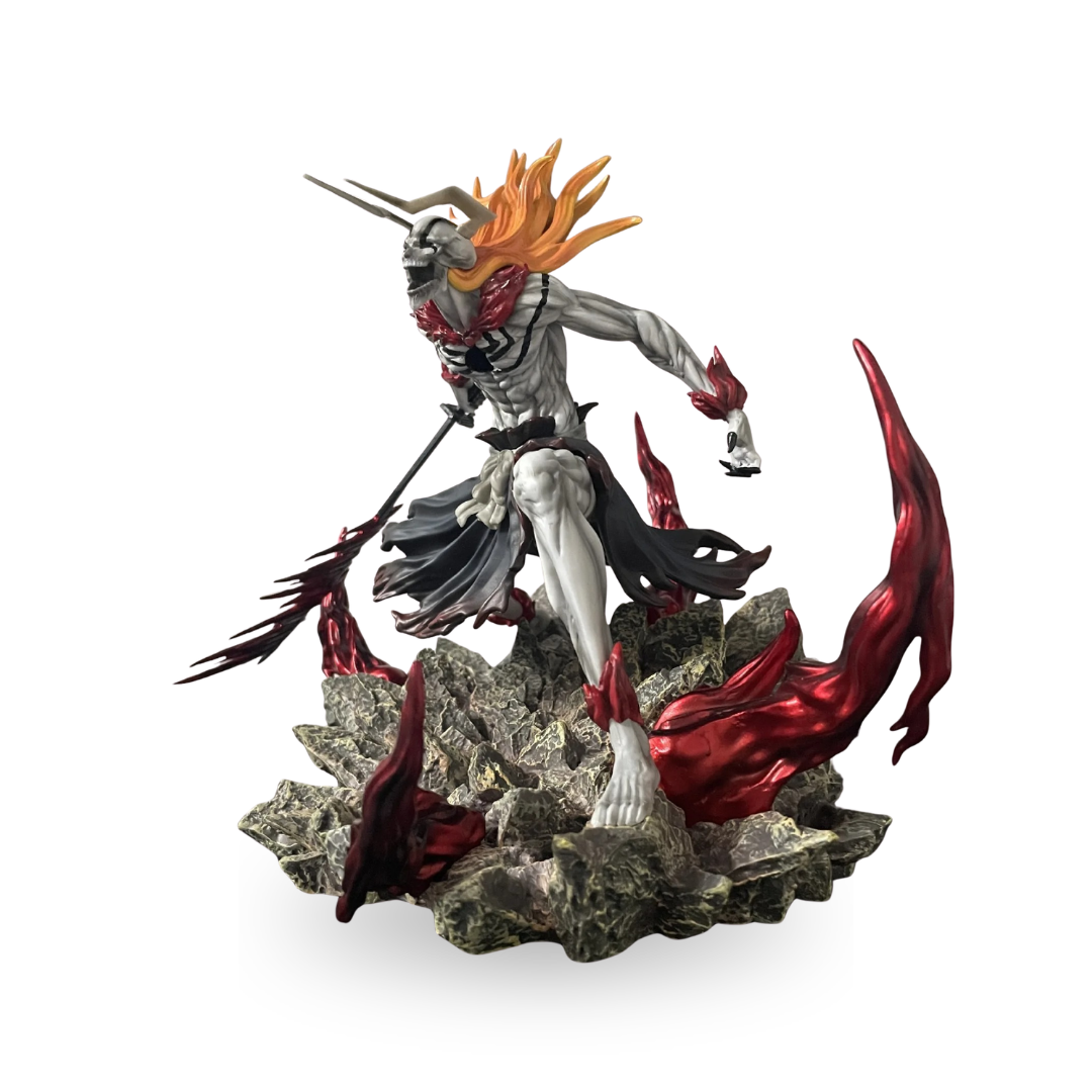 Action Figure Ichigo Hollowfied 23cm – Getsuga Tensho Bleach Estátua PVC Colecionável Anime | Bankai Boss