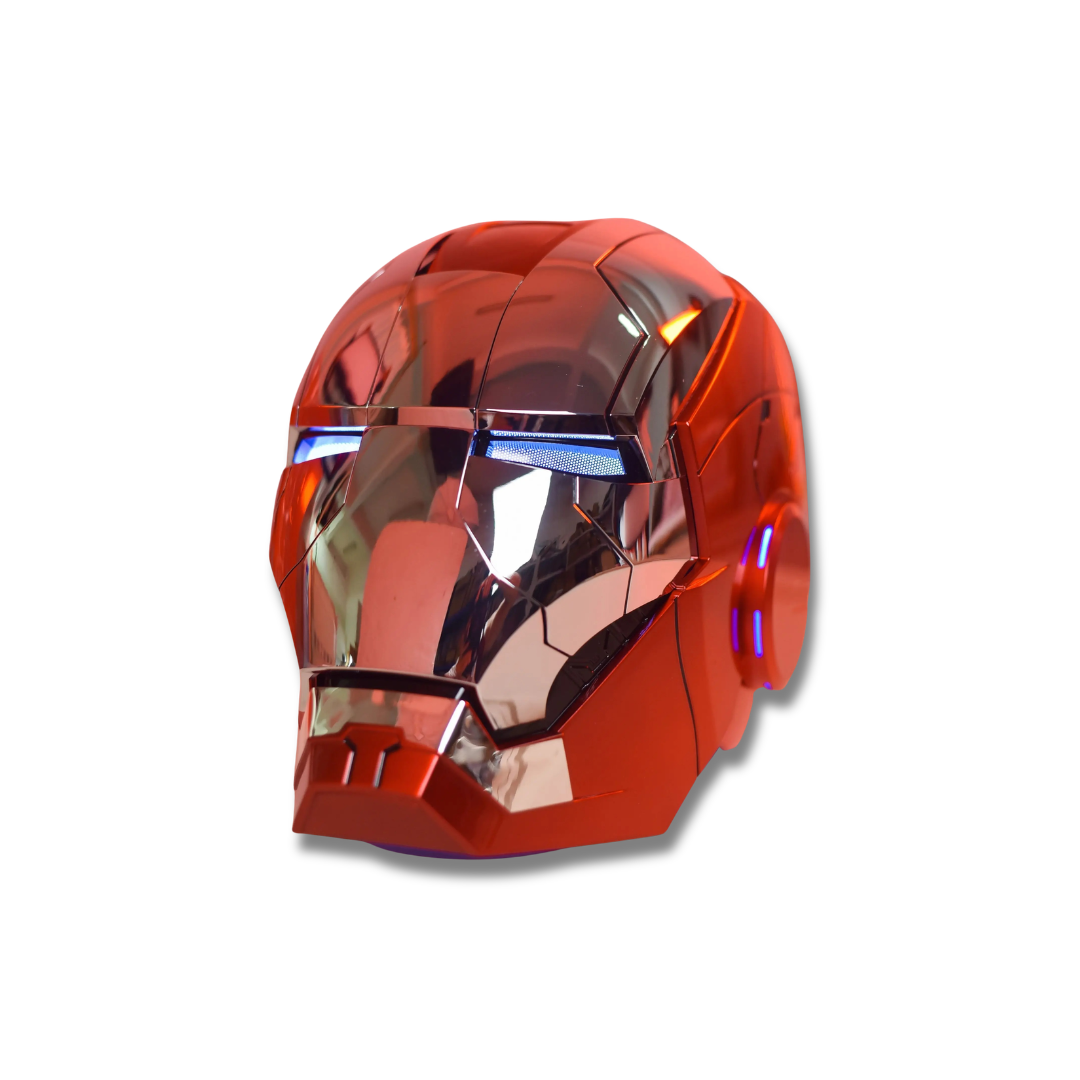 Capacete Homem de Ferro MK5 1:1 com Controle de Voz e LED – Máscara Wearable Iron Man Cosplay Eletrônico | Bankai Boss