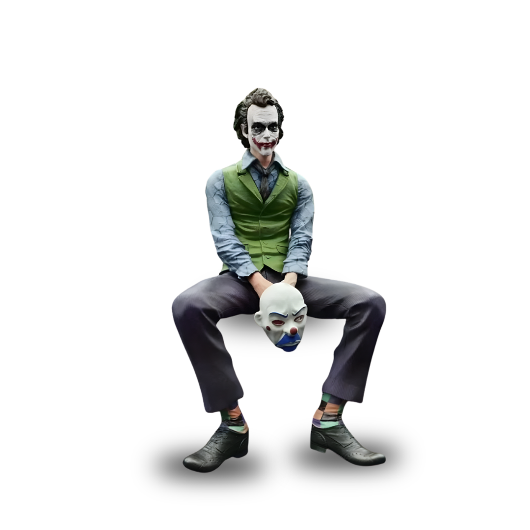 Action Figure Joker Heath Ledger Sentado – Pingente Carro/Teto DC Estátua PVC Colecionável | Bankai Boss
