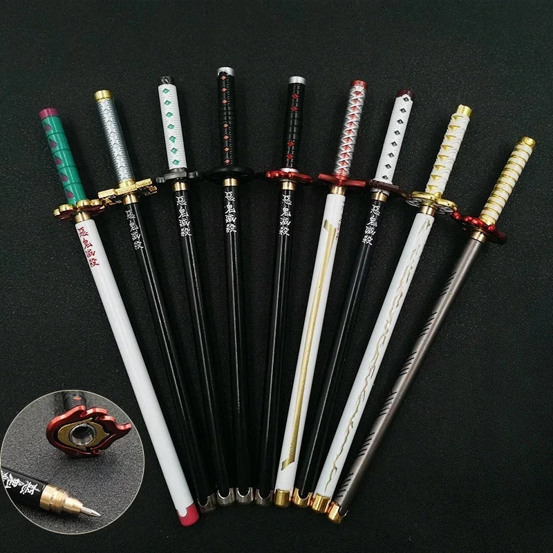 Caneta  Katana Colecionavel Anime Demons Slayer 20cm