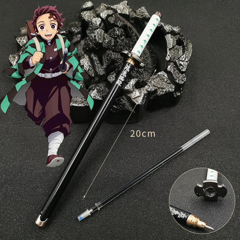 Caneta  Katana Colecionavel Anime Demons Slayer 20cm