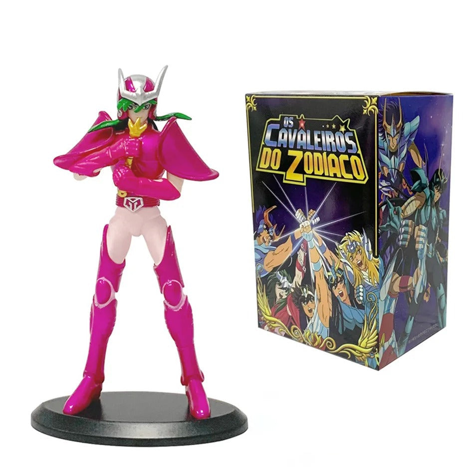 Action Figures Cavaleiros do Zodíaco 19cm – Seiya, Ikki, Hyoga e Shiryu Armadura PVC Colecionável | Saint Seiya | Bankai Boss