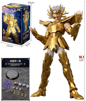 Action Figures Saint Seiya Gold Class – Shiryu de Dragão, Shura de Capricórnio e Máscara da Morte 20cm PVC Colecionável | Bankai Boss