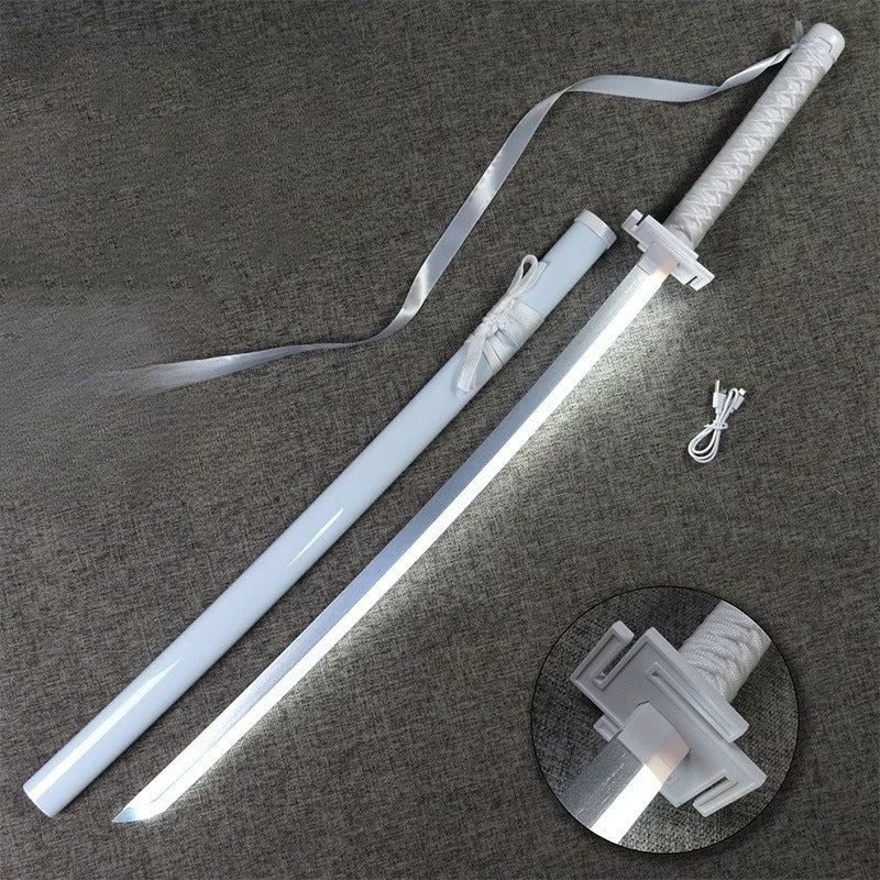 Katana Ichigo com LED – Espada Bleach Cosplay Luminosa Anime PVC Colecionável Decorativo | Bankai Boss