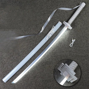 Katana Ichigo com LED – Espada Bleach Cosplay Luminosa Anime PVC Colecionável Decorativo | Bankai Boss