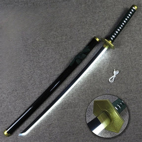 Katana Ichigo com LED – Espada Bleach Cosplay Luminosa Anime PVC Colecionável Decorativo | Bankai Boss