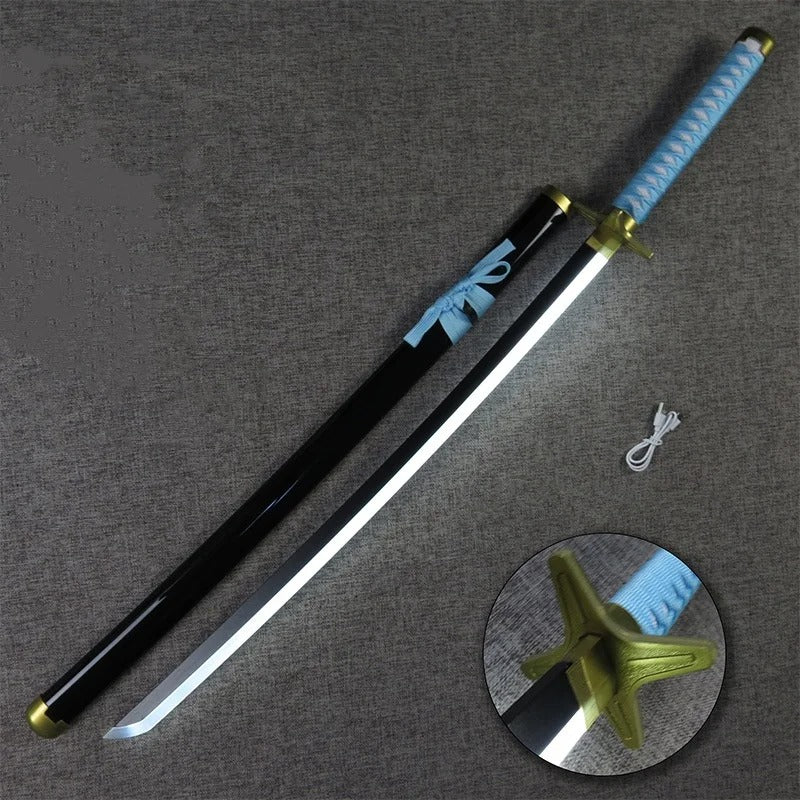 Katana Ichigo com LED – Espada Bleach Cosplay Luminosa Anime PVC Colecionável Decorativo | Bankai Boss