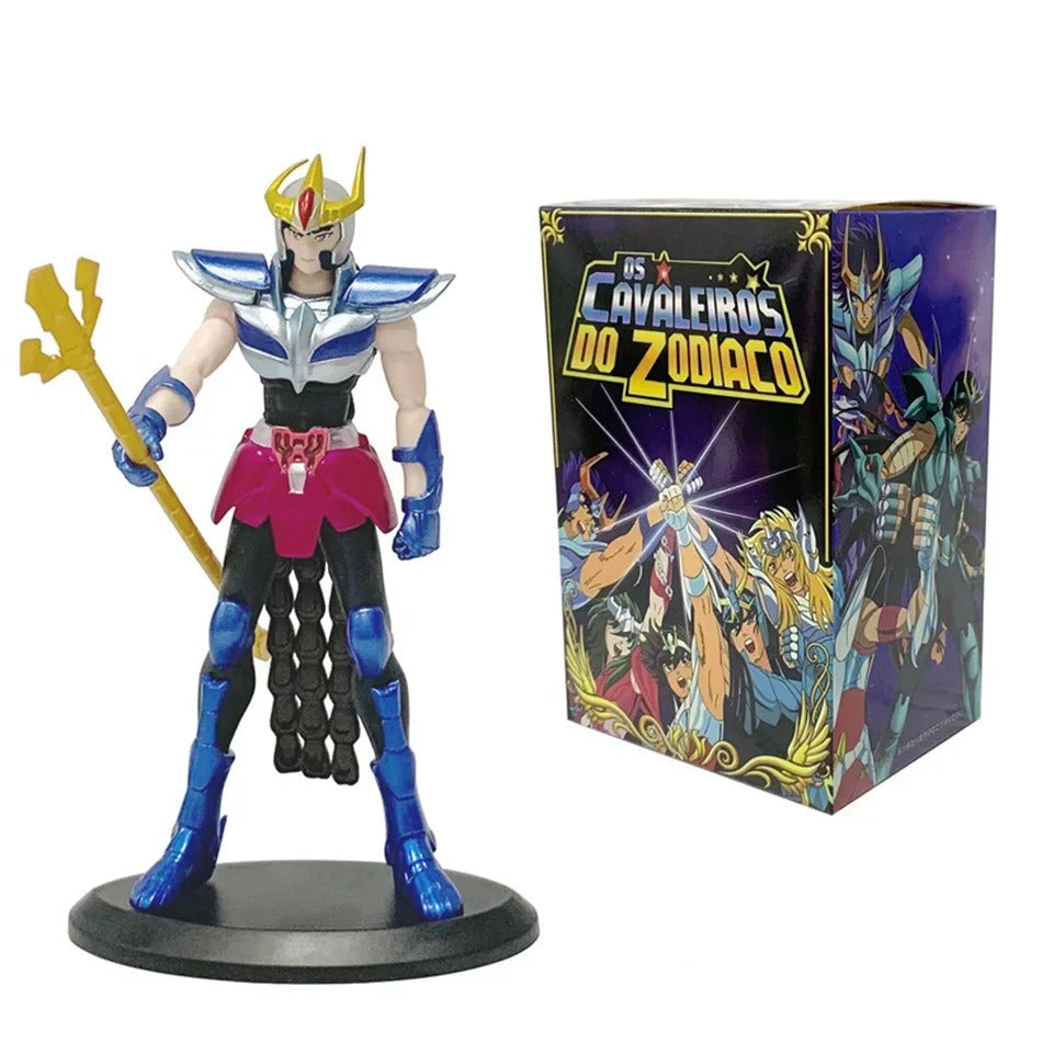 Action Figures Cavaleiros do Zodíaco 19cm – Seiya, Ikki, Hyoga e Shiryu Armadura PVC Colecionável | Saint Seiya | Bankai Boss