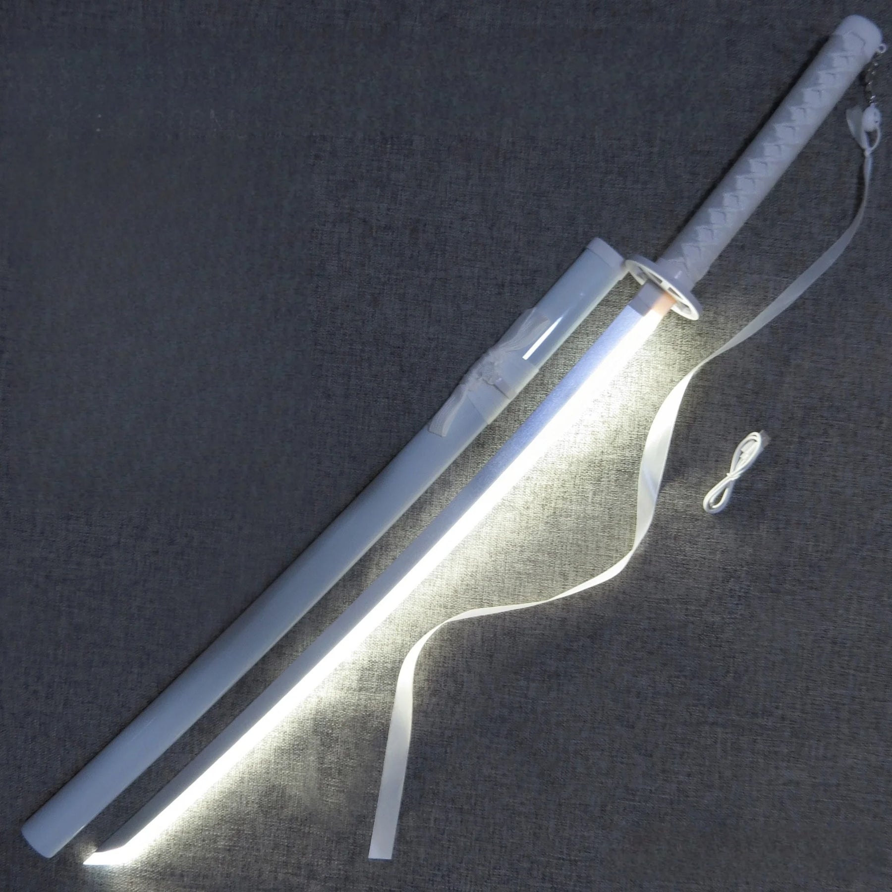 Katana Ichigo com LED – Espada Bleach Cosplay Luminosa Anime PVC Colecionável Decorativo | Bankai Boss
