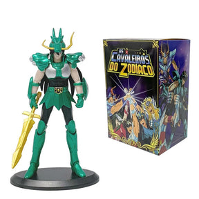 Action Figures Cavaleiros do Zodíaco 19cm – Seiya, Ikki, Hyoga e Shiryu Armadura PVC Colecionável | Saint Seiya | Bankai Boss