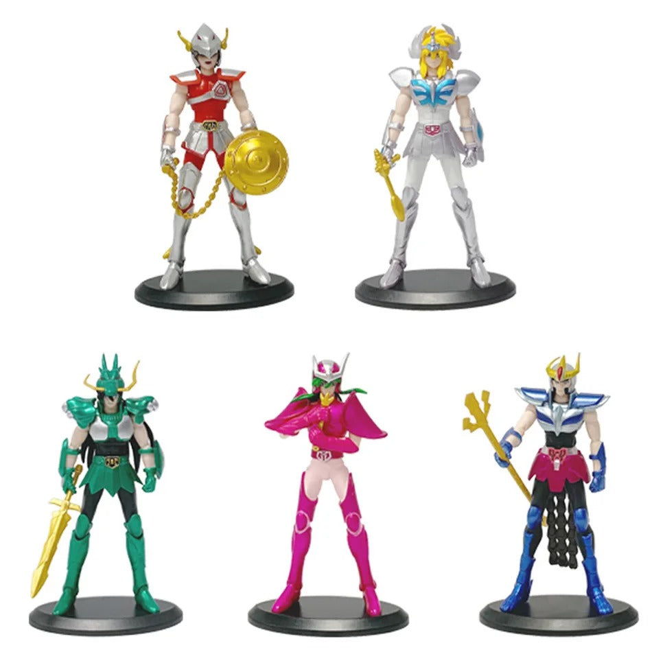 Action Figures Cavaleiros do Zodíaco 19cm – Seiya, Ikki, Hyoga e Shiryu Armadura PVC Colecionável | Saint Seiya | Bankai Boss