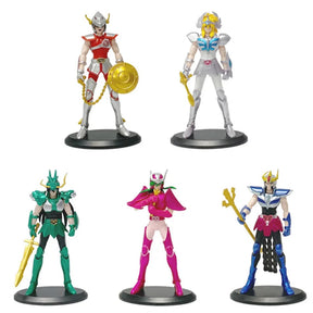 Action Figures Cavaleiros do Zodíaco 19cm – Seiya, Ikki, Hyoga e Shiryu Armadura PVC Colecionável | Saint Seiya | Bankai Boss