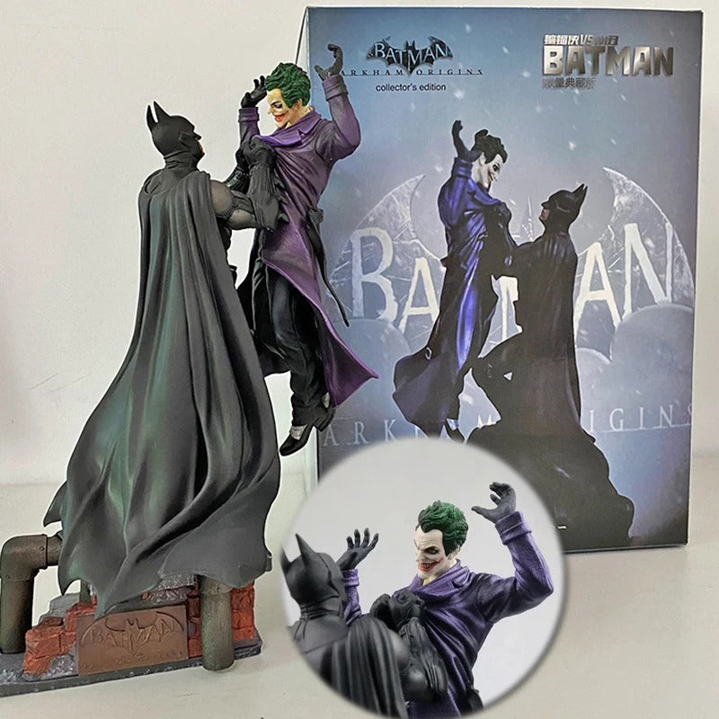 Action Figure Batman vs Coringa 28cm – Arkham Estátua PVC com Base Grande Colecionável DC | Bankai Boss