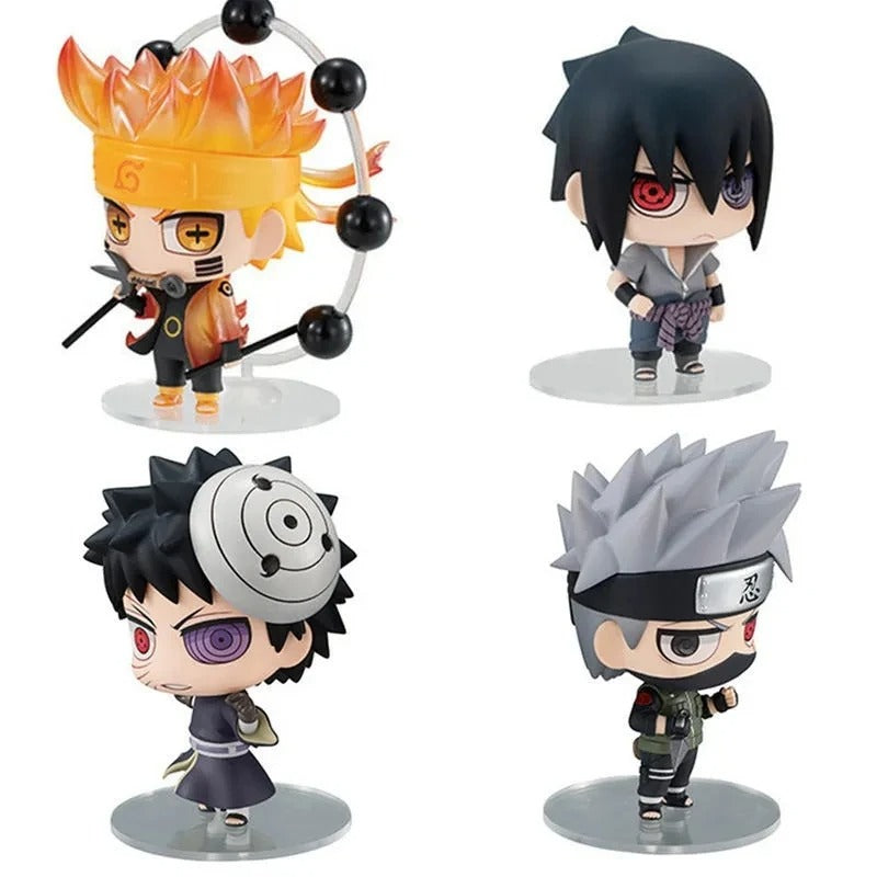 Action Figures Naruto 15–20cm – Naruto, Sasuke, Kakashi e Itachi PVC Colecionável Anime | Bankai Boss