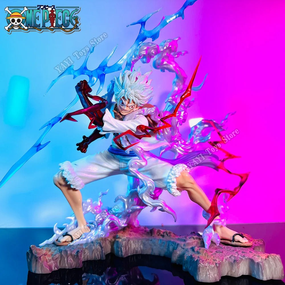 Action Figure Luffy Gear 5 Nika 20cm – One Piece Estátua PVC Colecionável Anime Premium | Bankai Boss