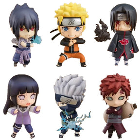Action Figures Naruto 10cm – Sasuke, Itachi, Kakashi, Obito, Sakura e Madara PVC Colecionável Anime | Bankai Boss