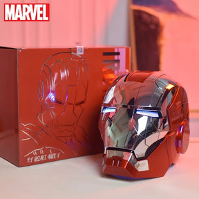 Capacete Homem de Ferro MK5 1:1 com Controle de Voz e LED – Máscara Wearable Iron Man Cosplay Eletrônico | Bankai Boss