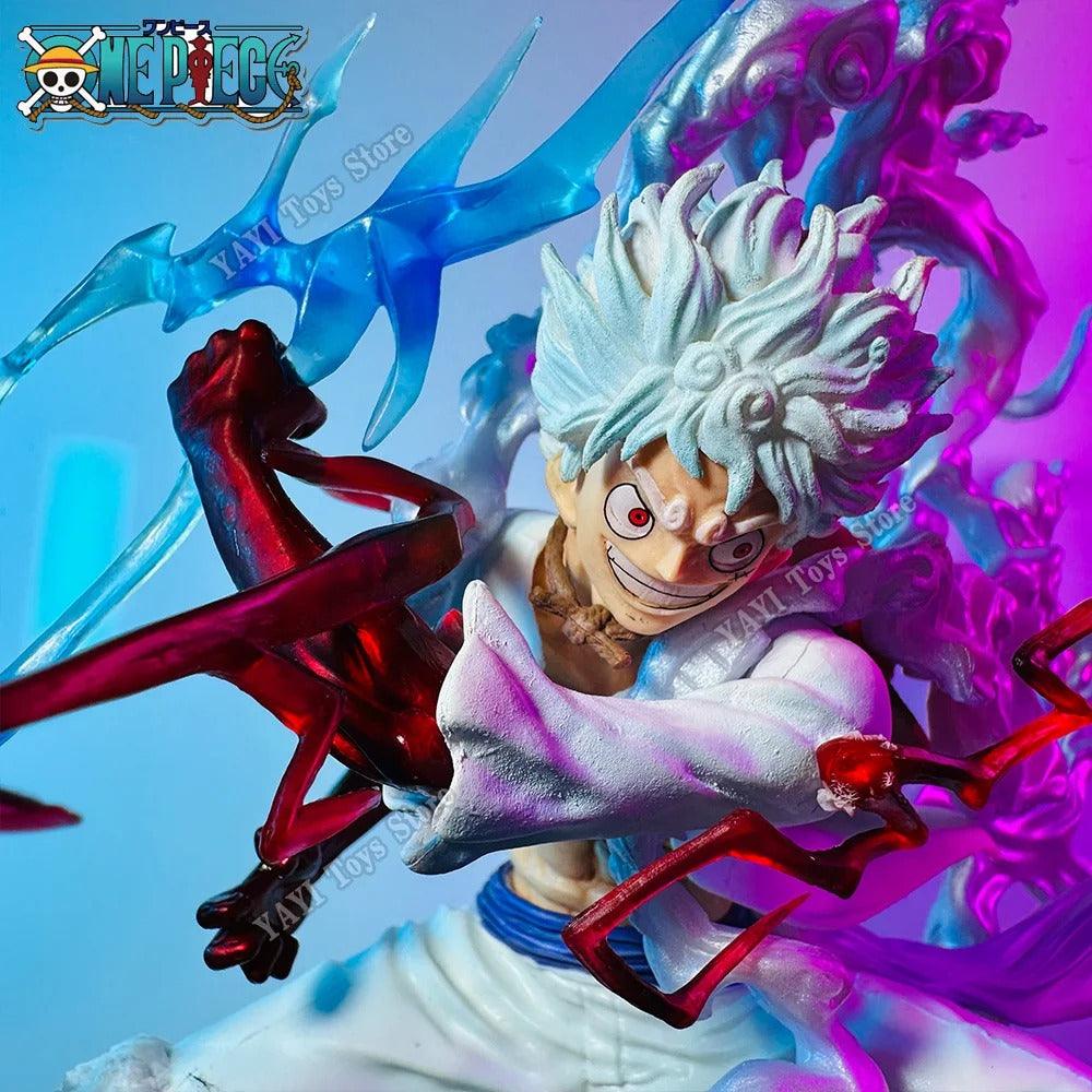 Action Figure Luffy Gear 5 Nika 20cm – One Piece Estátua PVC Colecionável Anime Premium | Bankai Boss