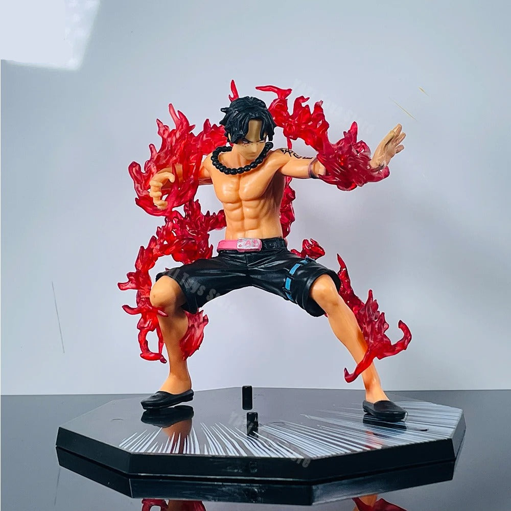 Action Figures One Piece 20cm – Luffy, Ace Punho de Fogo, Zoro Santoryu, Sanji e Sabo PVC Colecionável Anime | Bankai Boss