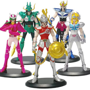 Action Figures Cavaleiros do Zodíaco 19cm – Seiya, Ikki, Hyoga e Shiryu Armadura PVC Colecionável | Saint Seiya | Bankai Boss