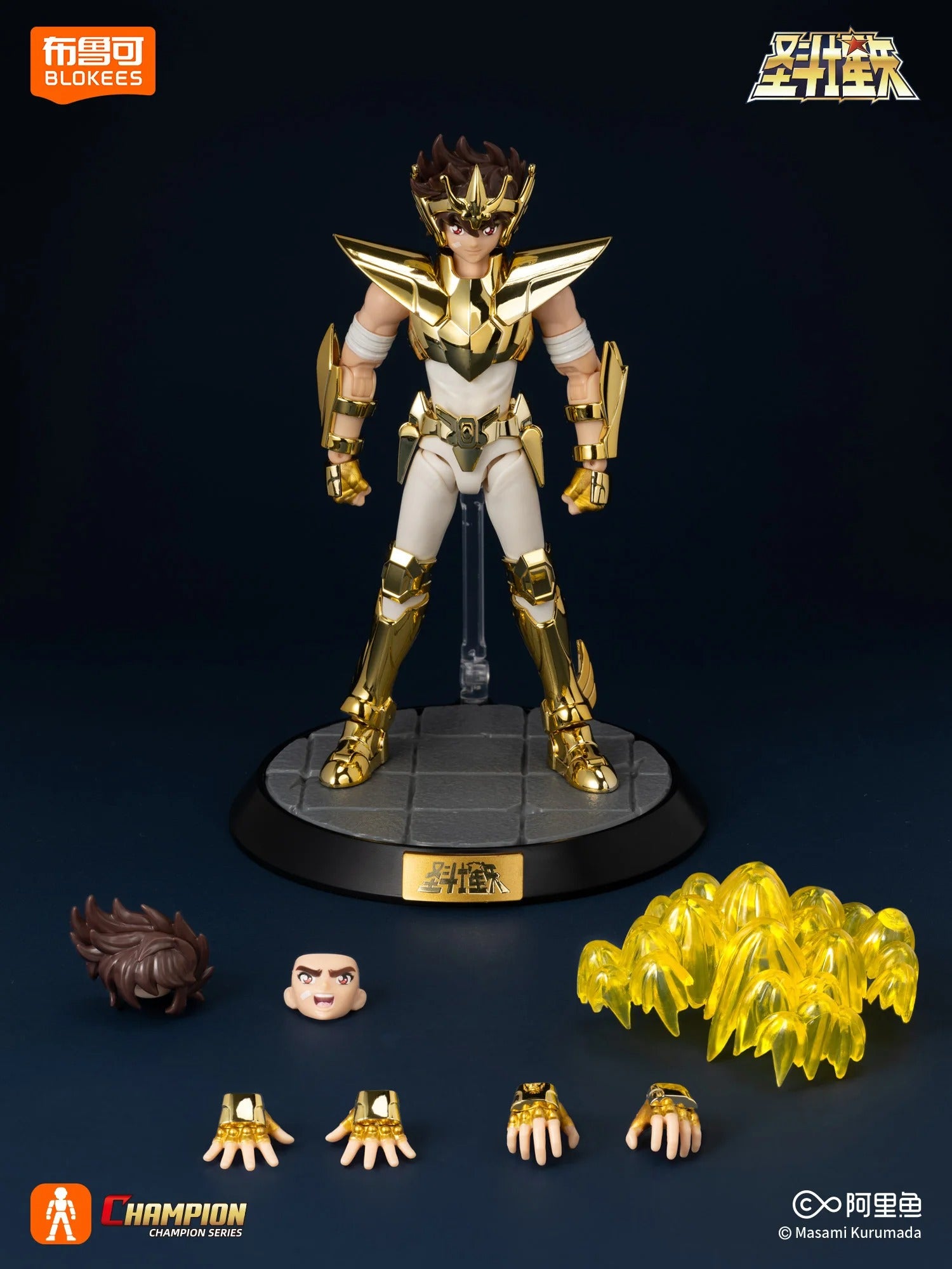 Action Figures Saint Seiya Gold Class – Shiryu de Dragão, Shura de Capricórnio e Máscara da Morte 20cm PVC Colecionável | Bankai Boss
