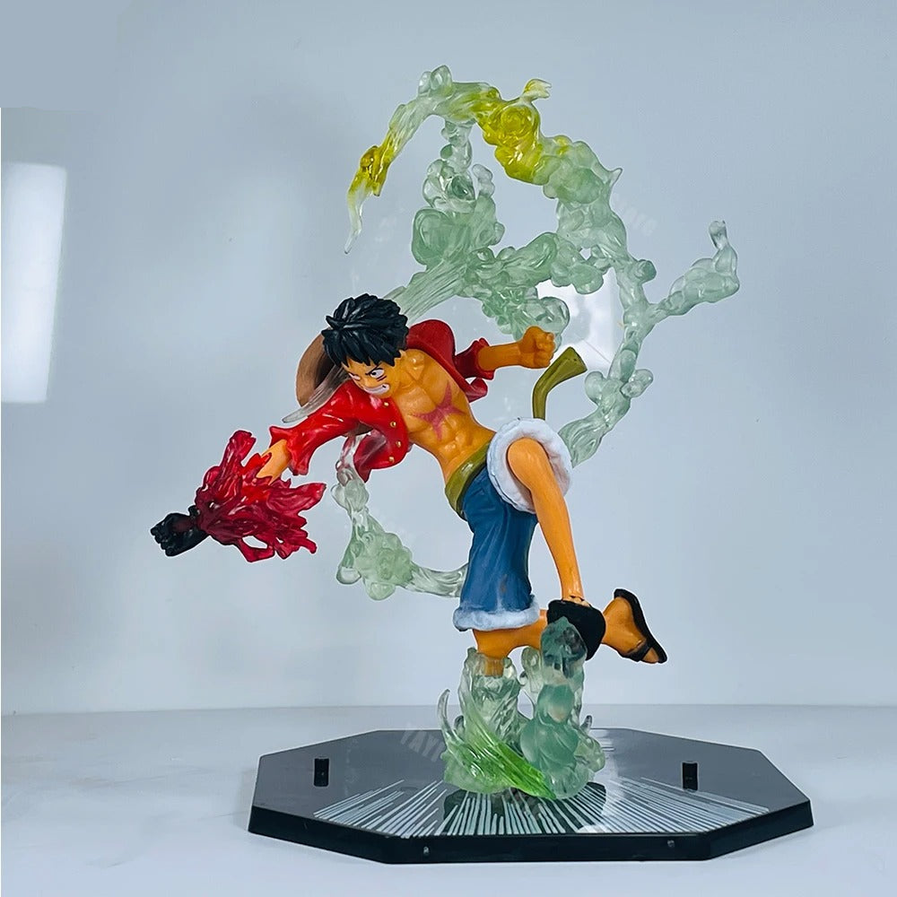 Action Figures One Piece 20cm – Luffy, Ace Punho de Fogo, Zoro Santoryu, Sanji e Sabo PVC Colecionável Anime | Bankai Boss