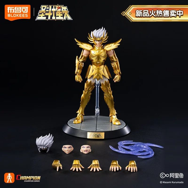 Action Figures Saint Seiya Gold Class – Shiryu de Dragão, Shura de Capricórnio e Máscara da Morte 20cm PVC Colecionável | Bankai Boss