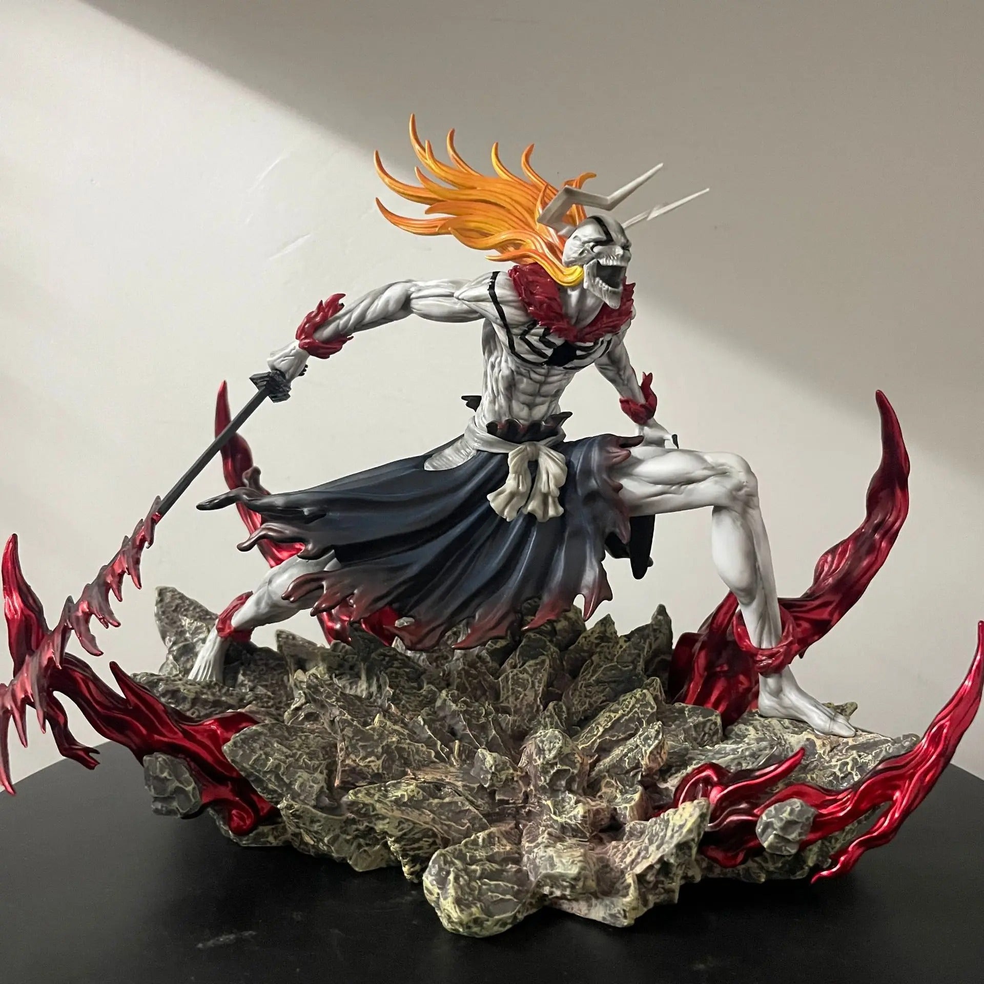 Action Figure Ichigo Hollowfied 23cm – Getsuga Tensho Bleach Estátua PVC Colecionável Anime | Bankai Boss
