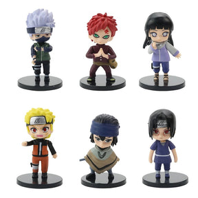 Kit 12 Action Figures Naruto Shippuden 10cm – Hinata, Sasuke, Itachi, Kakashi, Gaara e + PVC Colecionável Anime | Bankai Boss