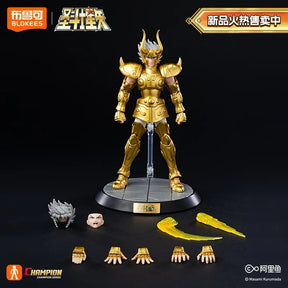Action Figures Saint Seiya Gold Class – Shiryu de Dragão, Shura de Capricórnio e Máscara da Morte 20cm PVC Colecionável | Bankai Boss
