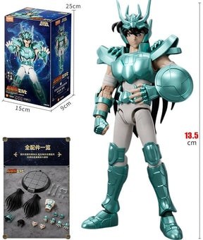 Action Figures Saint Seiya Gold Class – Shiryu de Dragão, Shura de Capricórnio e Máscara da Morte 20cm PVC Colecionável | Bankai Boss